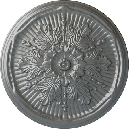 Luton Ceiling Medallion (Fits Canopies Up To 3 1/2), Hand-Painted Platinum, 21OD X 2P